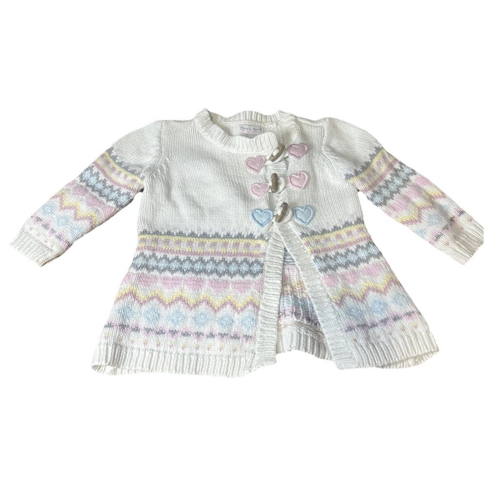 Piper & Posie (2013) Y2K Era Knit Sweater Cardigan Multicolor Size 3–6M